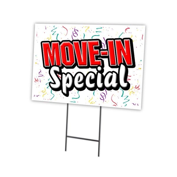 Signmission Move-in Special Yard Sign & Stake outdoor plastic coroplast window, C-2436 Move-In Special C-2436 Move-In Special - main